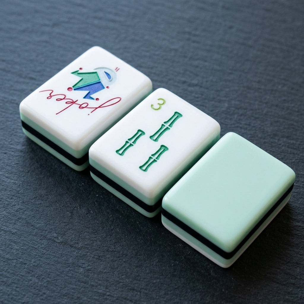 Crystal Cyan Mahjong Set — 160 Tiles