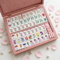 Pink Floral Mahjong Set — 160 Glossy Tiles