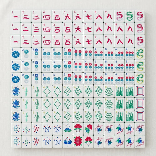Crystal Cyan Mahjong Set — 160 Tiles