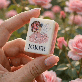Pink Floral Mahjong Set — 160 Glossy Tiles