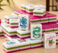 Sorbet Hot Pink Mahjong — 160 Tiles