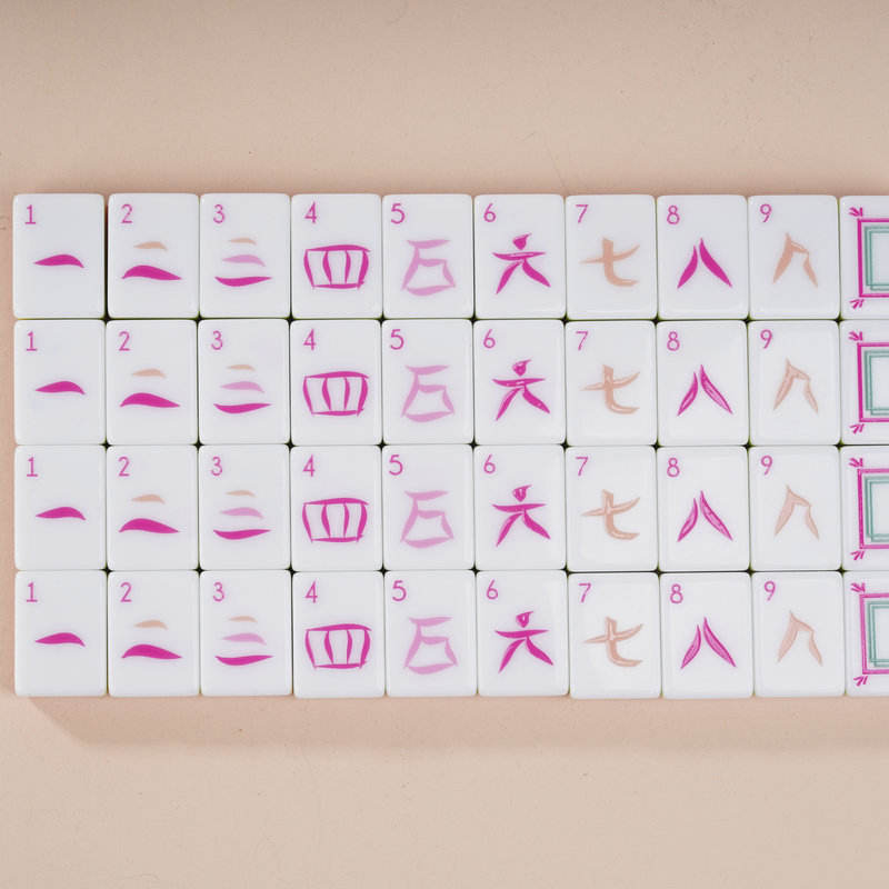Sorbet Hot Pink Mahjong — 160 Tiles