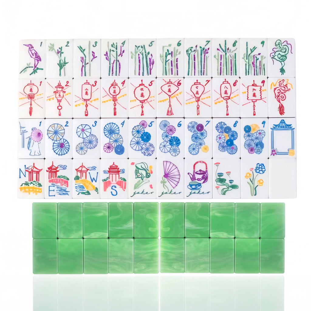 Jade Marble Mahjong Set — 160 Tiles