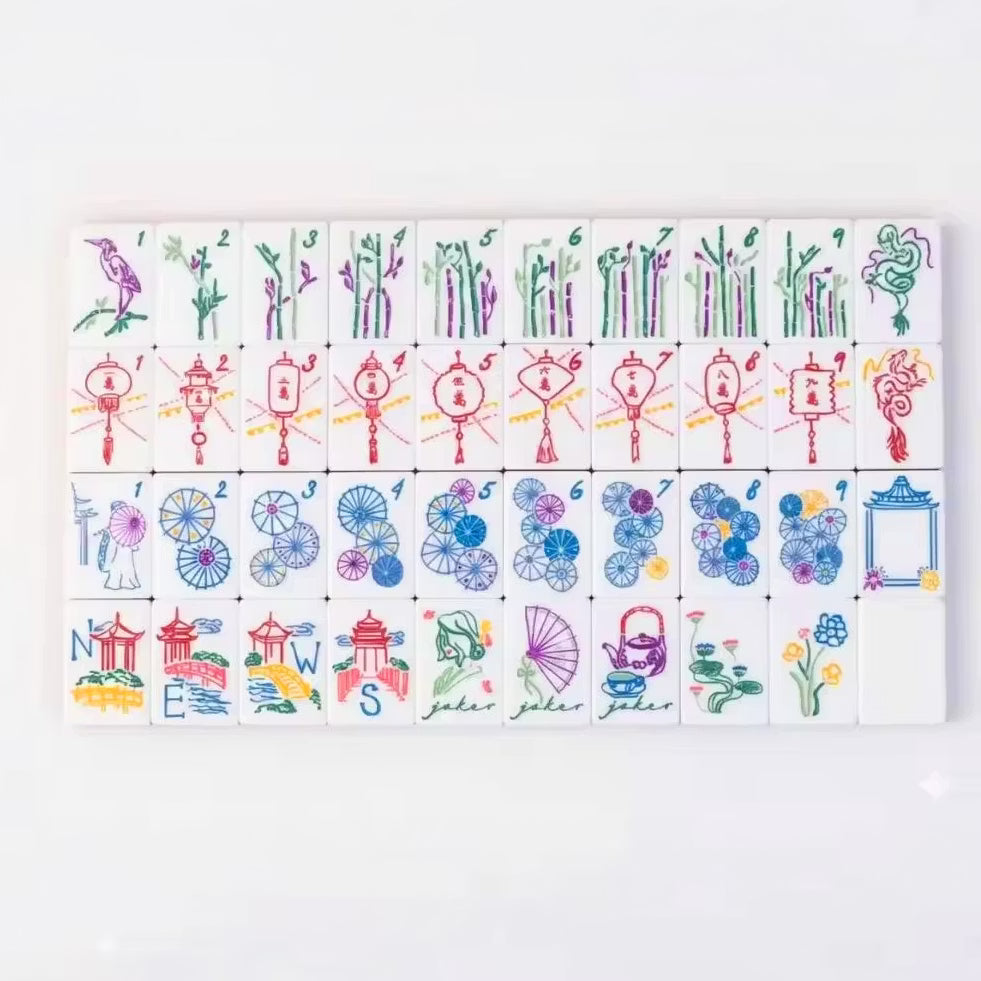 Jade Marble Mahjong Set — 160 Tiles