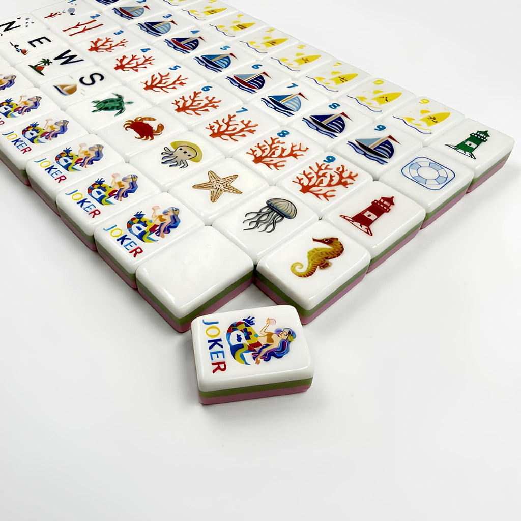 Ocean Blue Mermaid Mahjong — 160 Tiles