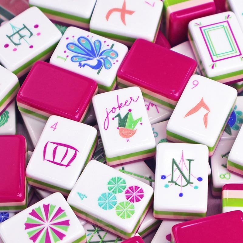 Sorbet Hot Pink Mahjong — 160 Tiles