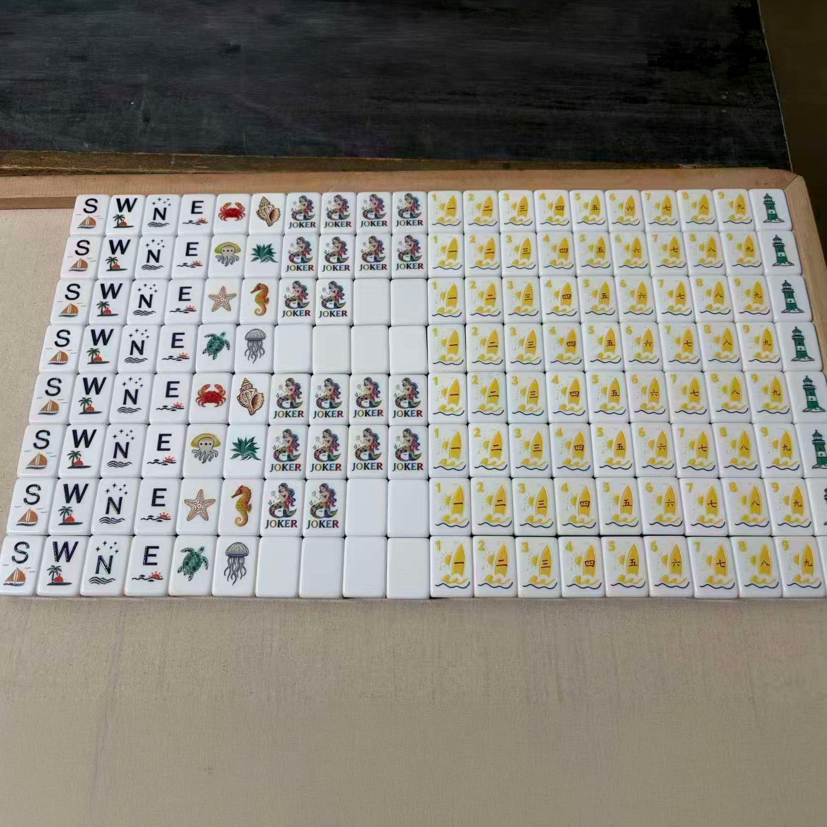 Ocean Blue Mermaid Mahjong — 160 Tiles