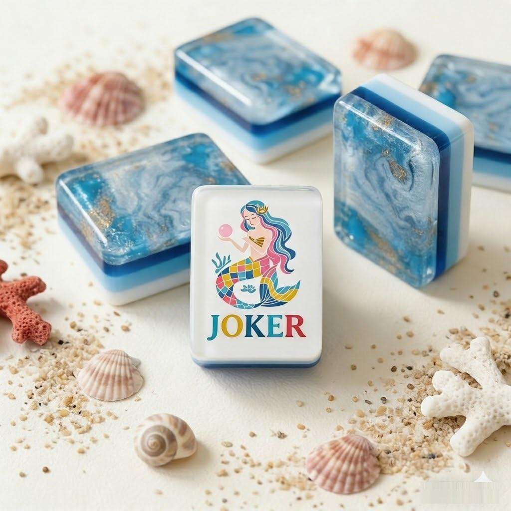 Ocean Blue Mermaid Mahjong — 160 Tiles
