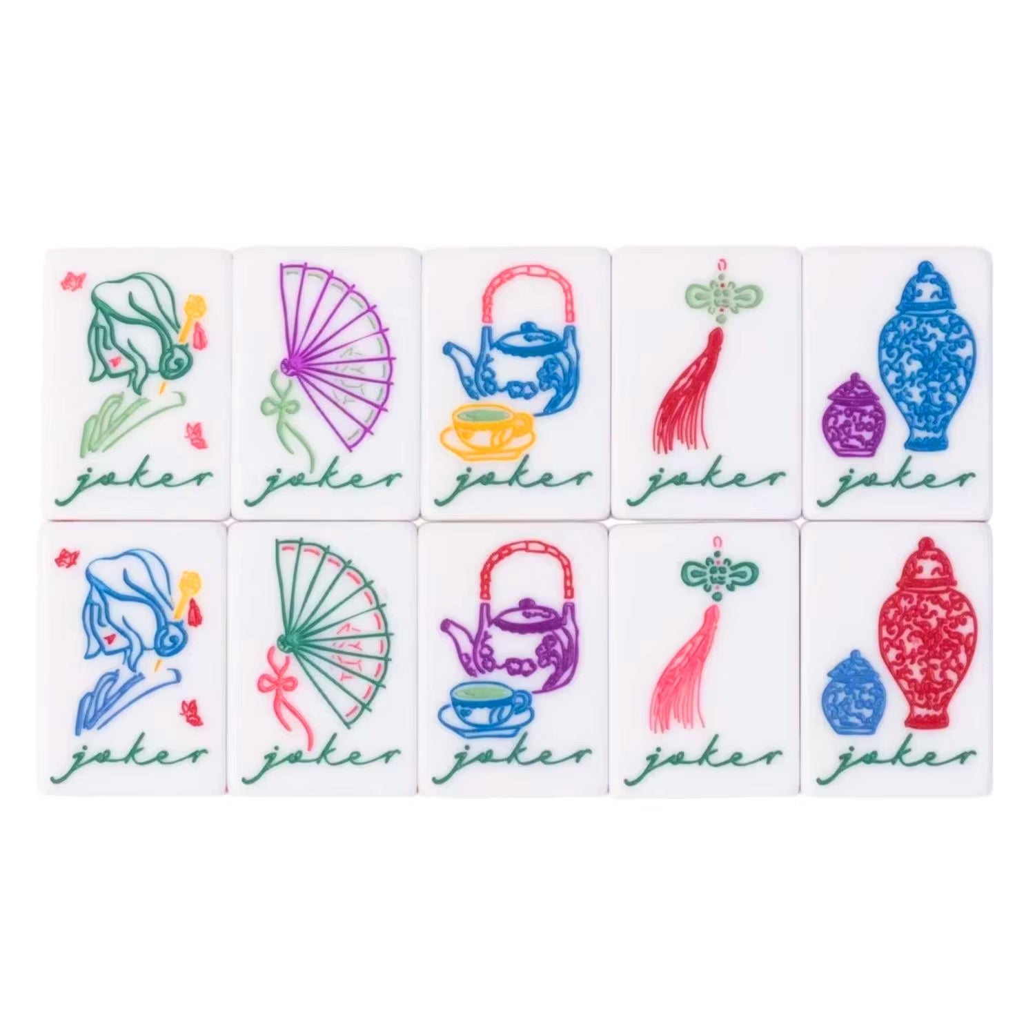 Jade Marble Mahjong Set — 160 Tiles