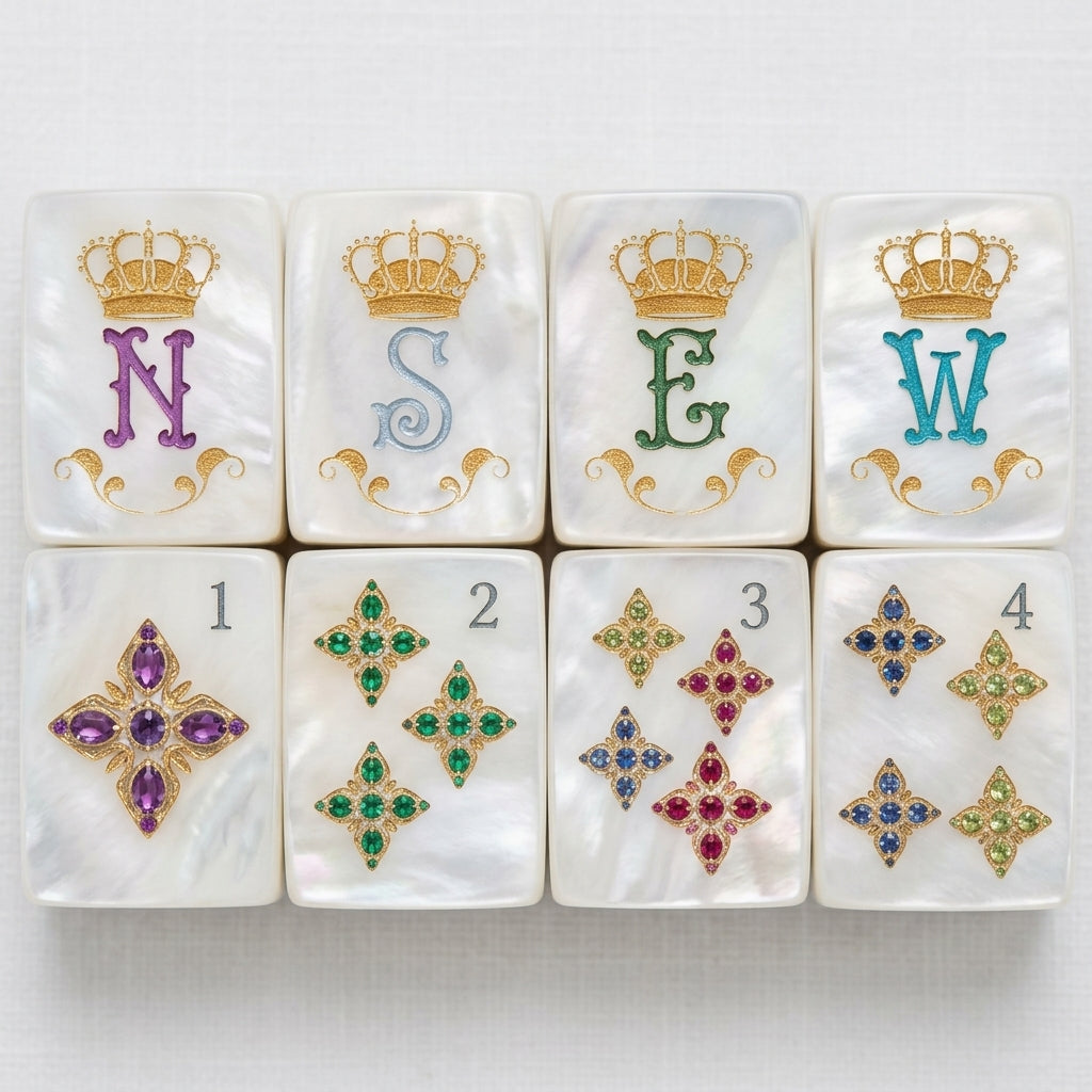 Mother-of-Pearl & Gold Mahjong — 160 Tiles