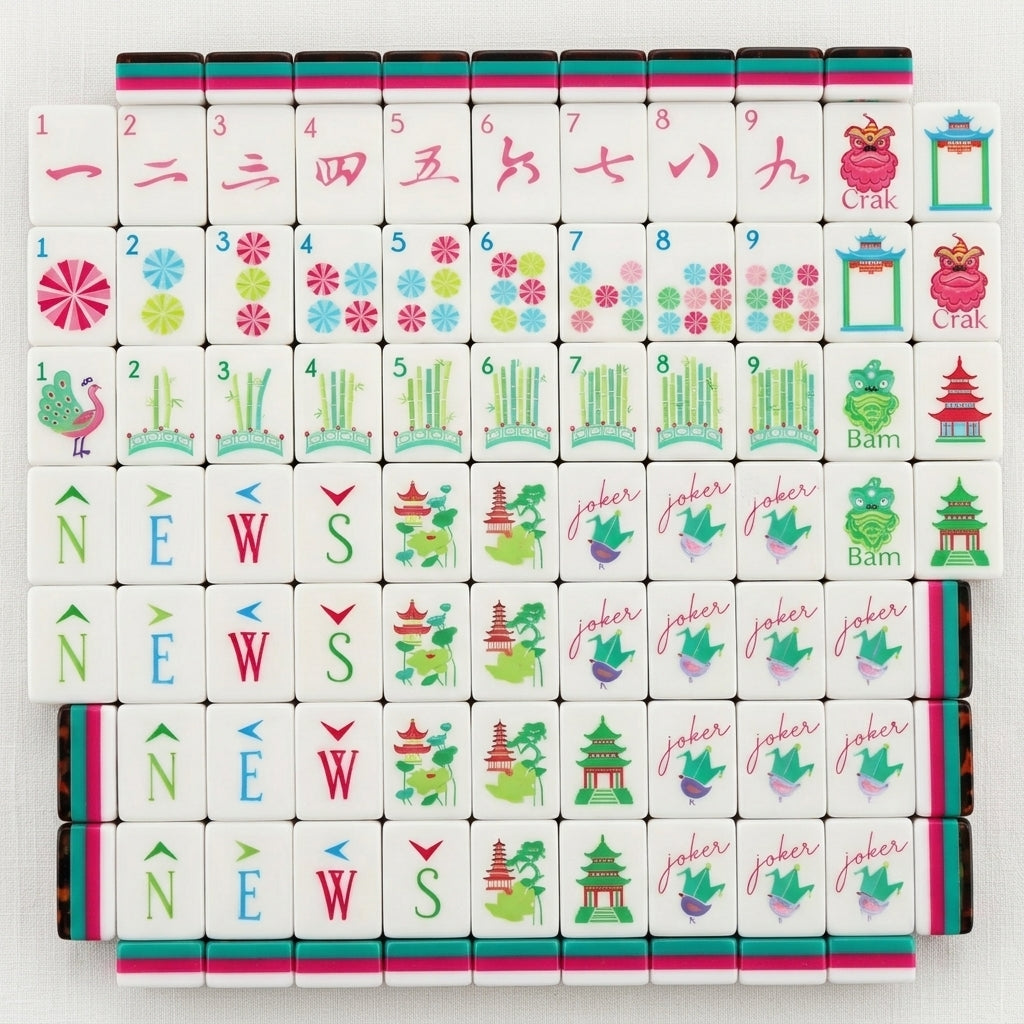 Stripe & Tortoise Mahjong — 160 Tiles