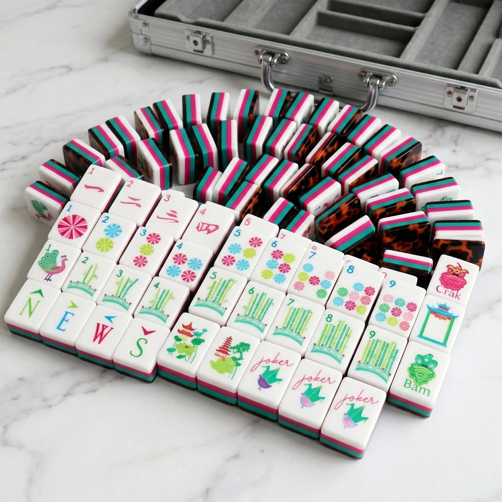Stripe & Tortoise Mahjong — 160 Tiles