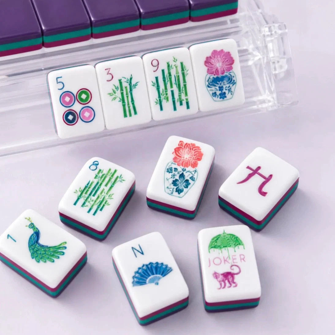 Grape Floral Mahjong Set — 160 Tiles