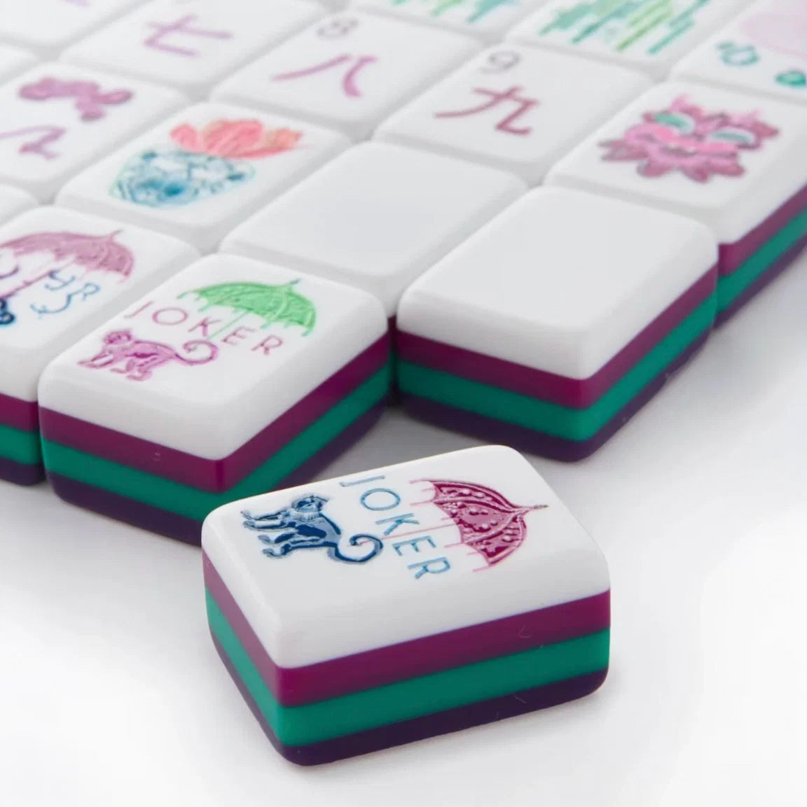 Grape Floral Mahjong Set — 160 Tiles