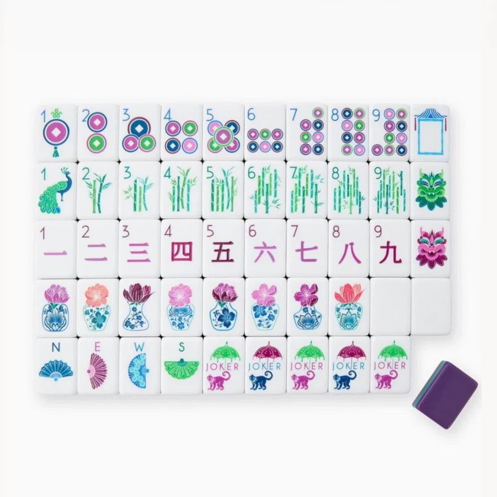 Grape Floral Mahjong Set — 160 Tiles