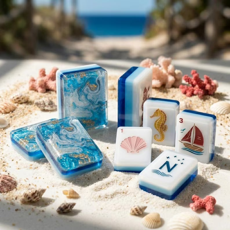 Ocean Blue Mermaid Mahjong — 160 Tiles