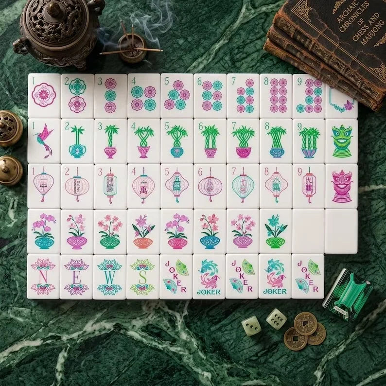 Emerald Green Mahjong Set — 160 Tiles