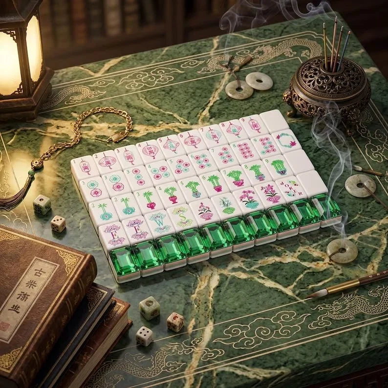 Emerald Green Mahjong Set — 160 Tiles