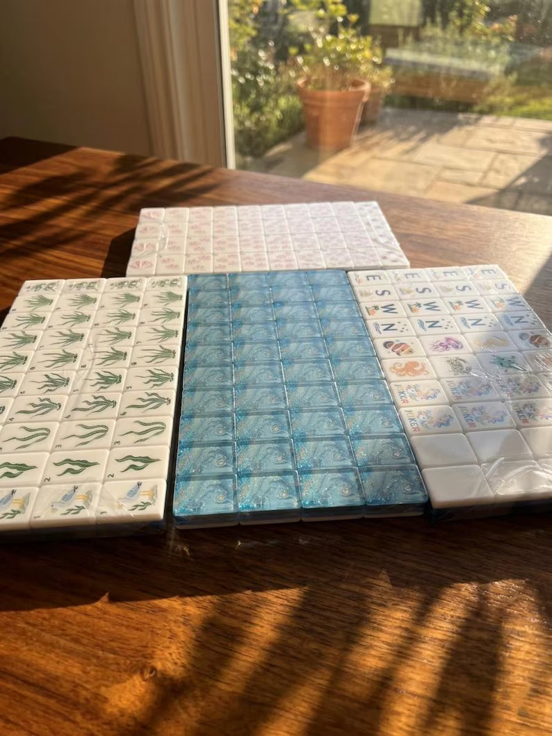Ocean Blue Mermaid Mahjong — 160 Tiles