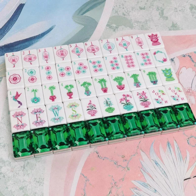 Emerald Green Mahjong Set — 160 Tiles